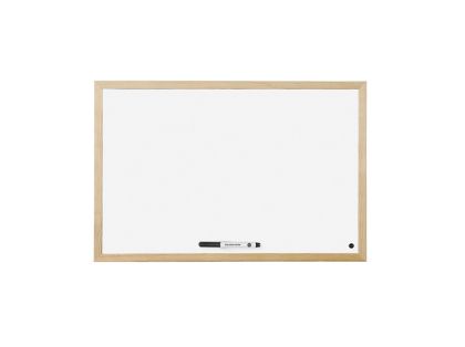 Дъска Bi-Office бяла с дървена рамка, 60х90 cm
