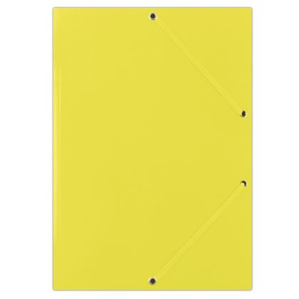Картонена папка Donau с ластик 400g,3 капака,жълта