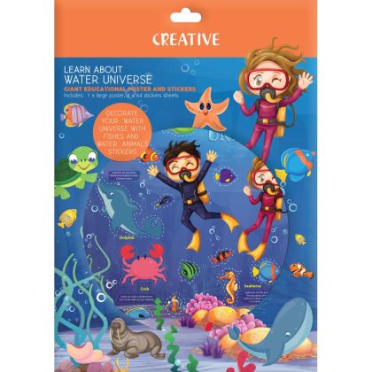 Комплект плакат със стикери Creative, Sea