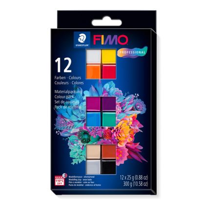 Комплект глина Staedtler Professional, 12 цвята х 25g