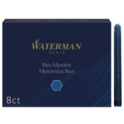 Патрончета Waterman Std за писалка, дълги,тъмно син