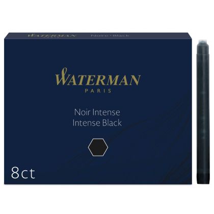 Патрончета Waterman Std за писалка, дълги, черен