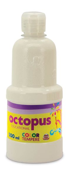 Темперна боя Octopus, 500 мл в бутилка, бяла