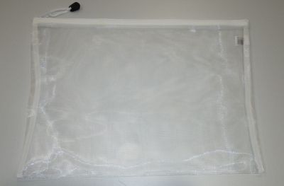 Папка с цип В4, мрежа, бяла