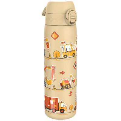 Бутилка за вода Ion8 Print, метална, 600ml, СТРОИТЕЛНИ МАШИНИ