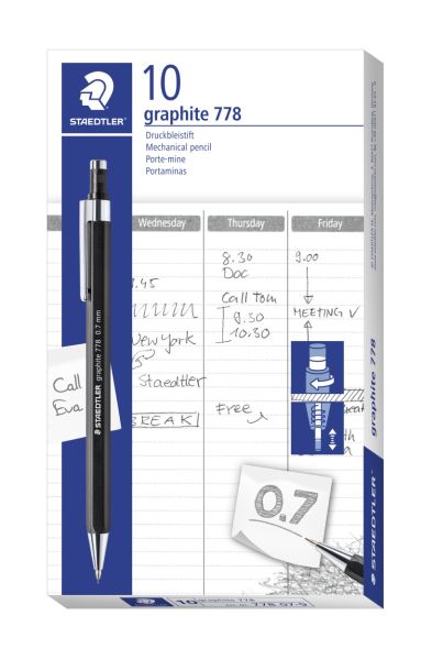 Автоматичен молив Staedtler 778, 0.7 mm, черен