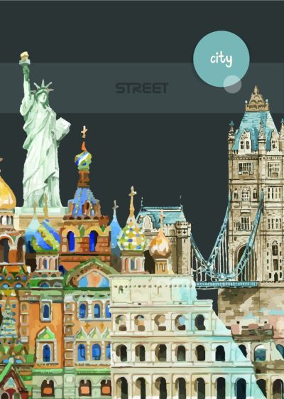 Тетрадка с телчета А5, 60 листа, ШР, БГ,City Break