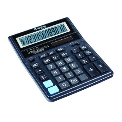 Настолен калкулатор Donau Tech 4127, 12 разряда, черен