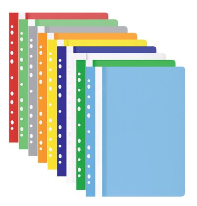 Папка Office Products с прозрачно лице европерф, светло син