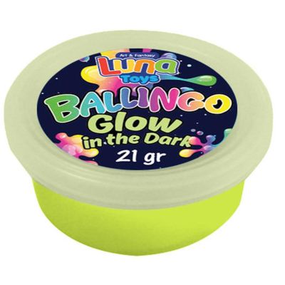 Подскачащ пластилин Luna, 21g, светещ, асорти