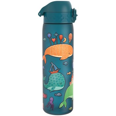 Бутилка за вода Ion8 Print, рециклирана пластмаса, 500ml, Whales