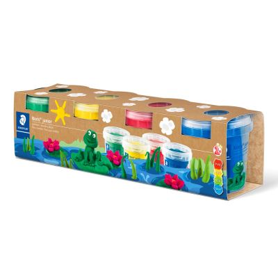 Тесто за моделиране Staedtler Noris Junior, 4 цвята x130g, ОСНОВНИ ЦВЕТОВЕ