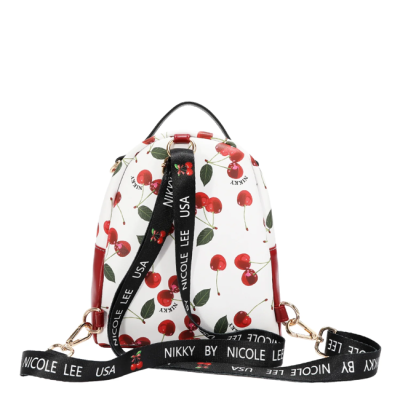 Комплект Nikky, 2 раници и портфейл, Charry Lips white