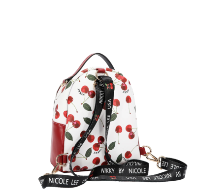 Комплект Nikky, 2 раници и портфейл, Charry Lips white
