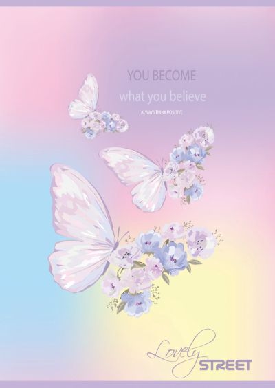 Тетрадка Street, А4, бели листа, 54л, Butterfly