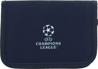 Несесер UEFA 1 цип, 2 прегради, празен, 21x4x14cm, син