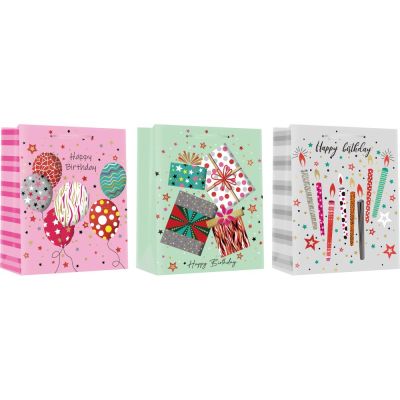Подаръчна торбичка Deluxe Large Glitter HB, 26x32x12cm
