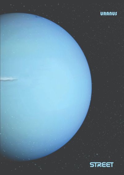 Тетрадка с телчета А4, 60 листа, широки редове , БГ, Planets