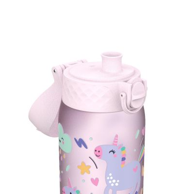 Бутилка за вода Ion8 Print, Recyclon, 350 ml, еднорози