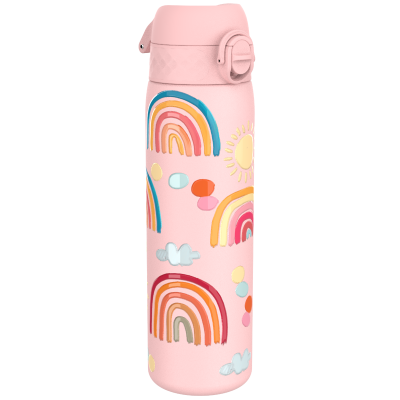 Бутилка за вода Ion8 Print,метална, 600ml, Rainbows