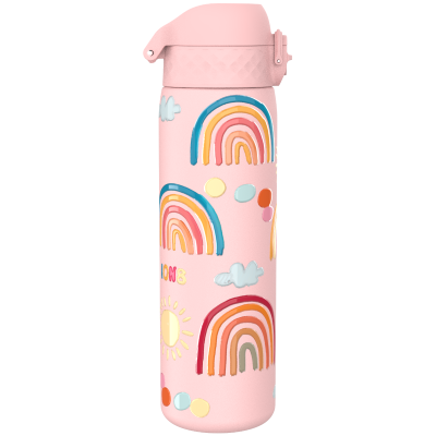 Бутилка за вода Ion8 Print,метална, 600ml, Rainbows