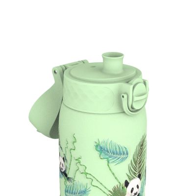 Бутилка за вода Ion8 Print, метална, 400ml, ПАНДИ