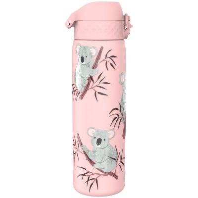 Бутилка за вода Ion8 Print, метална, 600ml, КОАЛА