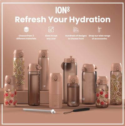 Термо бутилка за вода Ion8 SC, метална, 920ml, МОКА