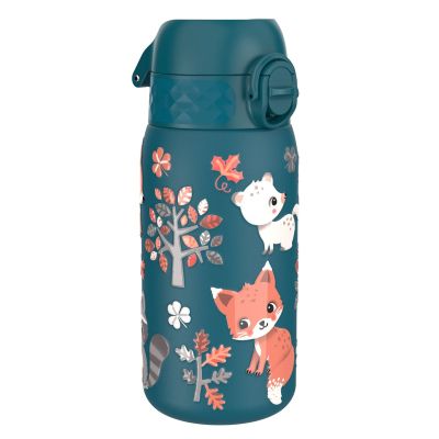 Бутилка за вода Ion8 Print, метална, 400ml, ГОРСКИ ЖИВОТНИ