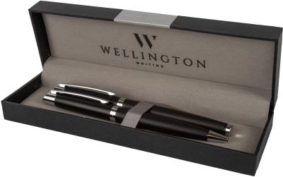 Комплект Wellington Liberty, химикалка и ролер, ЧЕРЕН