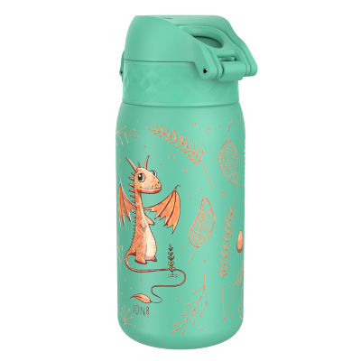Бутилка за вода Ion8 Print, метална, 400ml, Dragons