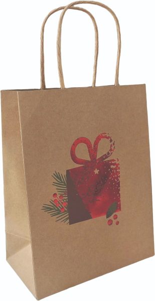 Подаръчна торбичка XMAS Eco Deluxe Large, 26x12x33 cm
