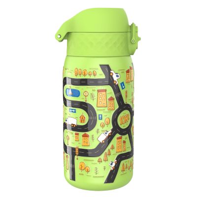 Бутилка за вода Ion8 Print, метална, 400ml, КОЛИ