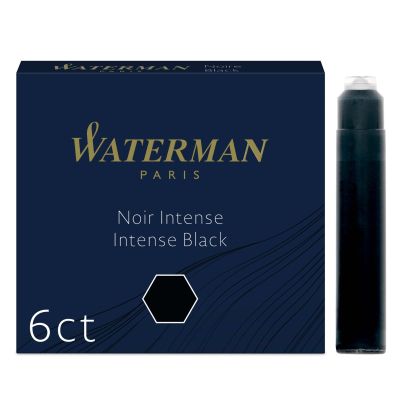 Патрончета Waterman Inter за писалка, къси, ЧЕРЕН