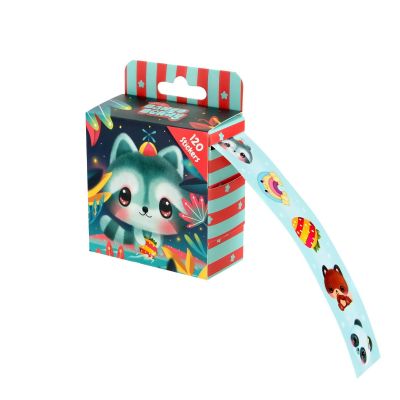 Стикери на ролка Bangoberry, 120бр, Remy Raccoon