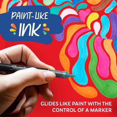Комплект маркери Sharpie Acrylic Brush, 12 цвята, блистер