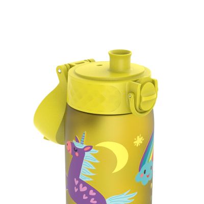 Бутилка за вода Ion8 Print, рец.пл, 500ml, ЕДНОРОЗИ ЖЪЛТИ