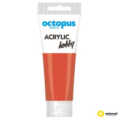 Акрилна боя Octopus Hobby, в тубичка 75ml,оранжева