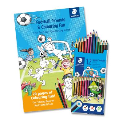 Комплект моливи Staedtler NC 185,12 цв с книжка за оцветяване