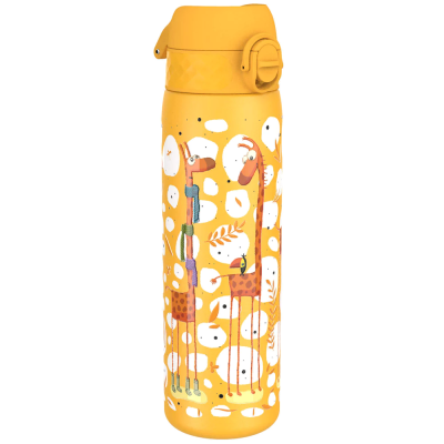 Бутилка за вода Ion8 Print, метална, 600ml, Giraffes