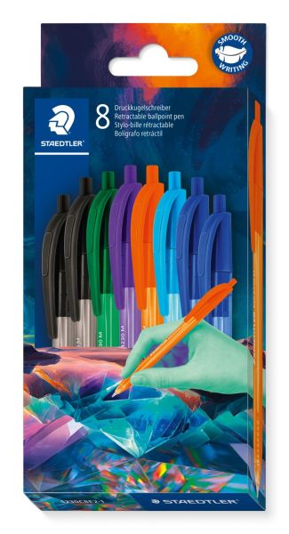 Химикалка Staedtler Multiverse 4230, опаковка 8 цвята, VERSION 1