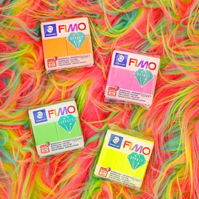 Полимерна глина Staedtler Fimo Effect,57g, неон оранжев 401