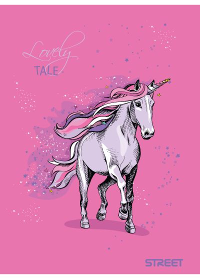 Тетрадка с телчета А4, 40 листа, широки редове, БГ, Lovely Tale
