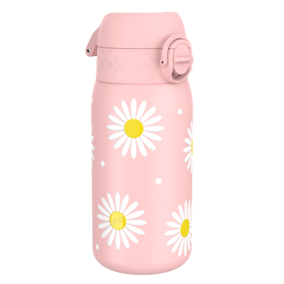 Бутилка за вода Ion8 Print, метална, 400ml, Daisies