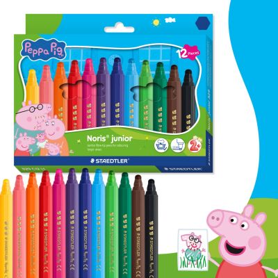 Флумастри Staedtler NJ Peppa Pig 329, 12 цвята