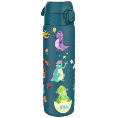 Бутилка за вода Ion8 Print, метална, 600ml, ДРАКОНИ