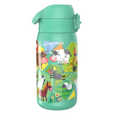 Бутилка за вода Ion8 Print, метална, 400ml, ФЕРМА