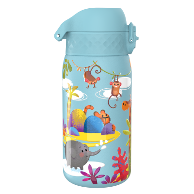 Бутилка за вода Ion8 Print, метална, 400ml, Safari