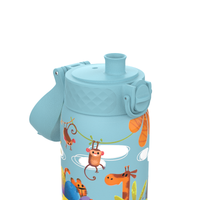 Бутилка за вода Ion8 Print, метална, 400ml, Safari