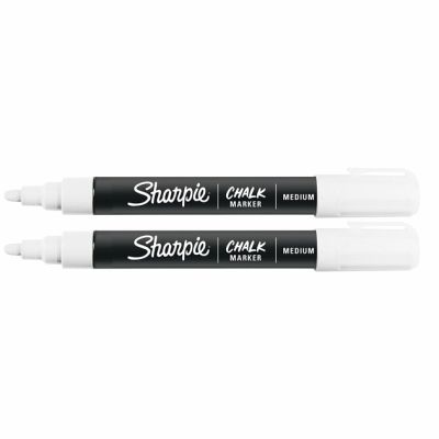 Тебеширен маркер Sharpie, бл.2, бял